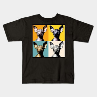 Pop Retro Xoloitzcuintli Art - Cute Puppy Kids T-Shirt